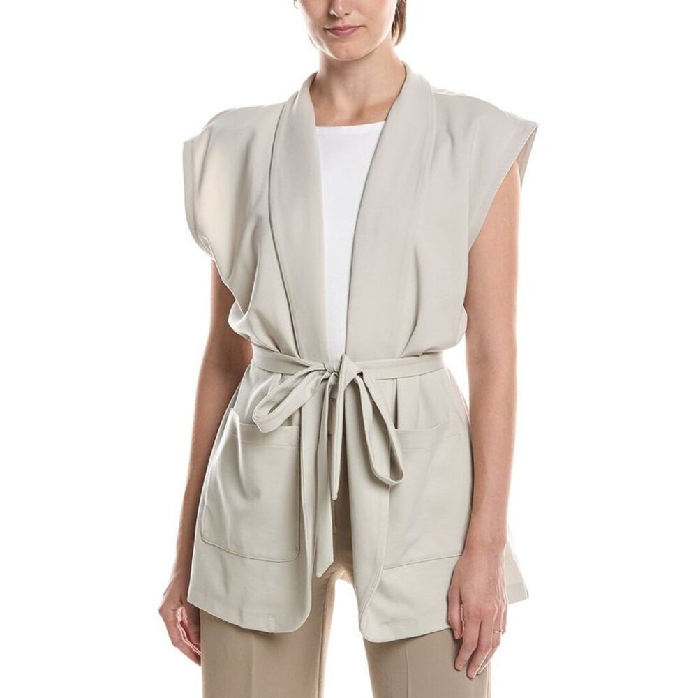 Eileen Fisher Womens  Flex Ponte Vest, White